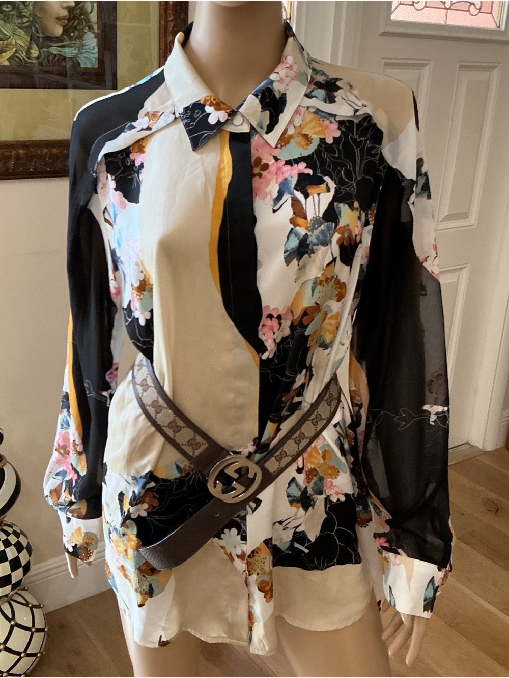 Philip Lim Floral Long-Sleeve Button-Up Shirt